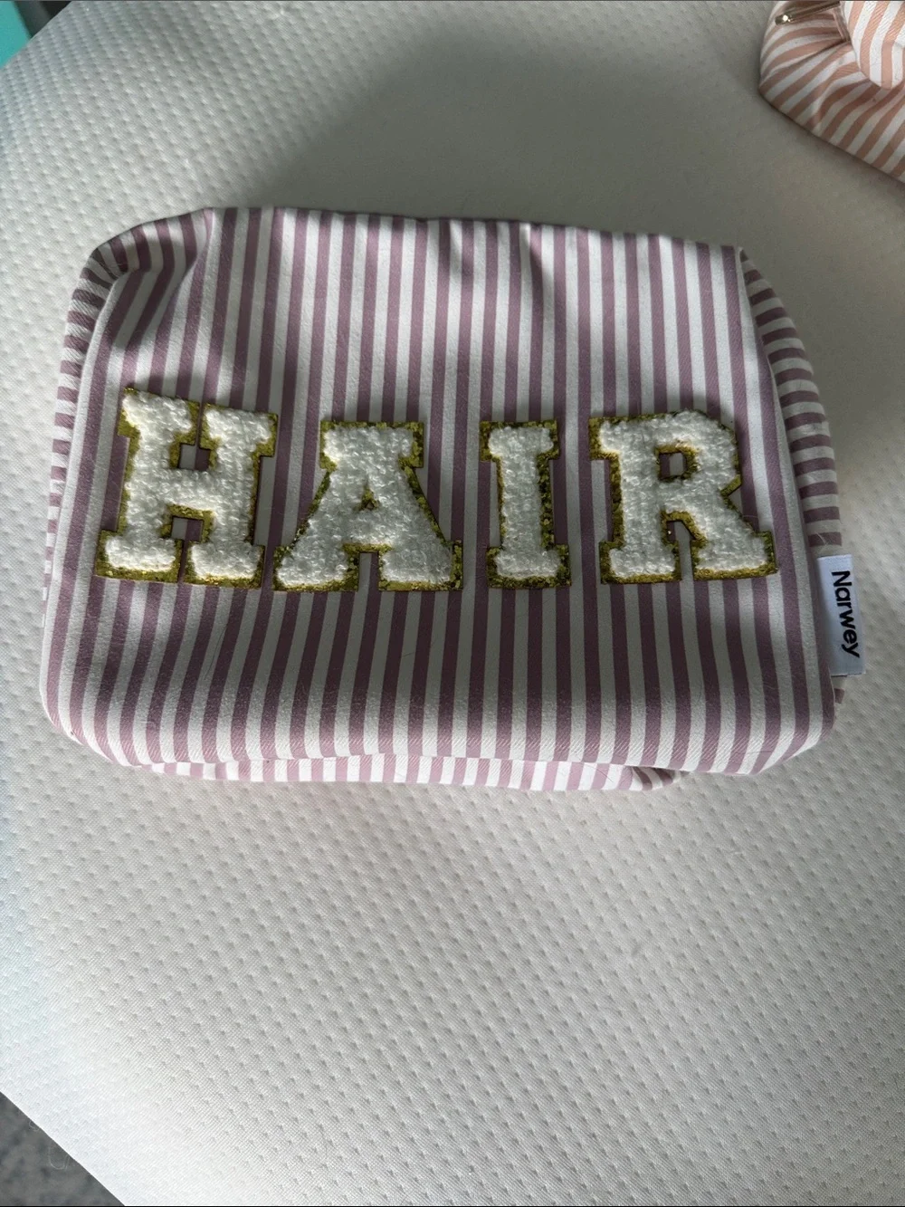 Personalized Striped Cosmetic Bags